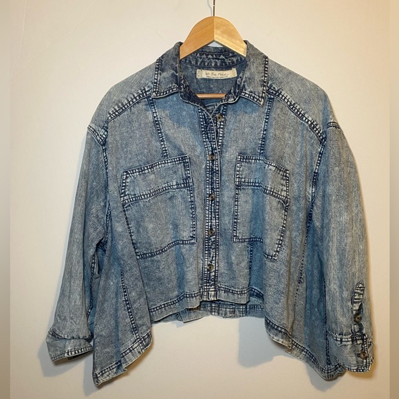 We The Free Jackets & Blazers - We The Free Blue Denim Style Jacket XS
